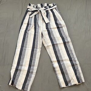 JCrew Striped Paper Bag Pants